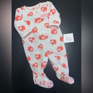 ⭐️2/$11.00⭐️Pink and White Sheep Footie (NB)